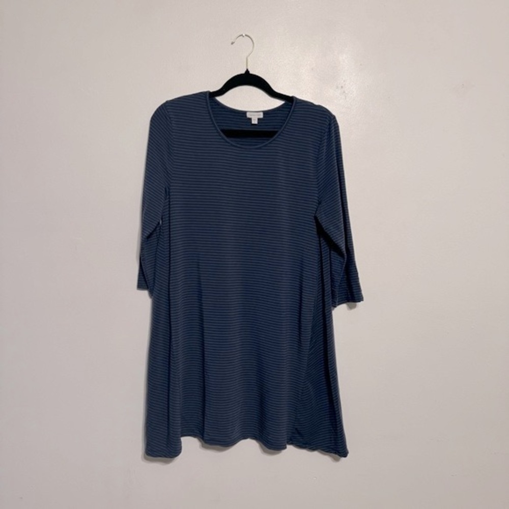 Garnet Hill Striped A-Line Seamed Tunic - Size M